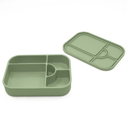 Divided Silicone Large Lunch Box- Leaf