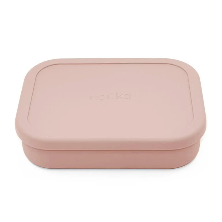 Divided Silicone Large Lunch Box- Soft Blush