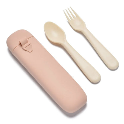 Reusable Utensil Set & Carry Case- Soft Blush