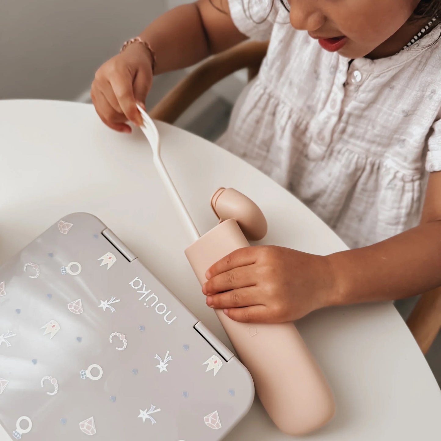 Reusable Utensil Set & Carry Case- Soft Blush