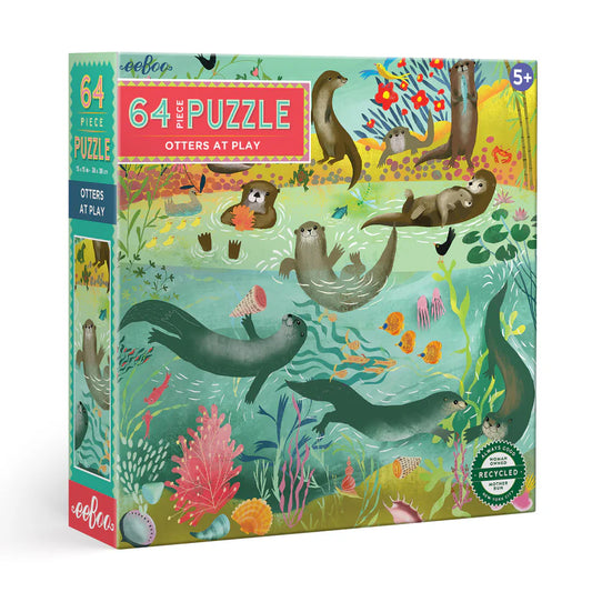 64pc. Otters at Play Jigsaw Puzzle