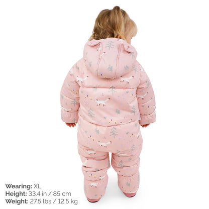 Toasty-Dry 1pc. Baby Snowsuit- Pink Forest