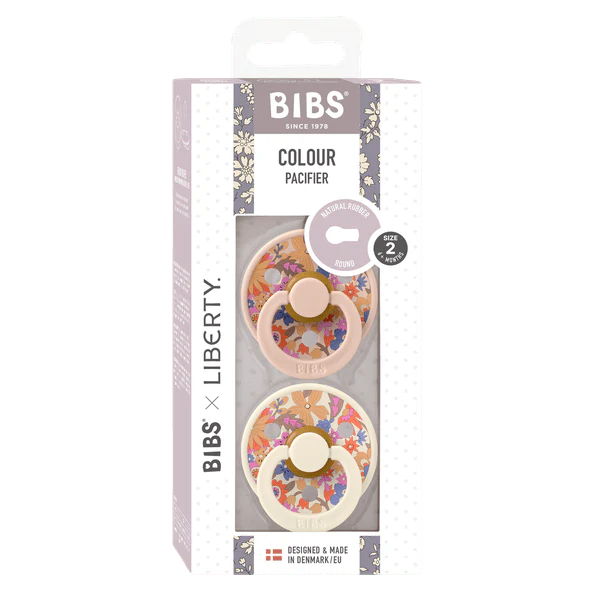 Liberty Colour Round Pacifier 2pk.- June Blossom Blush Mix
