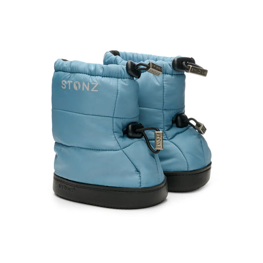 Toddler Puffer Booties- Denim Blue