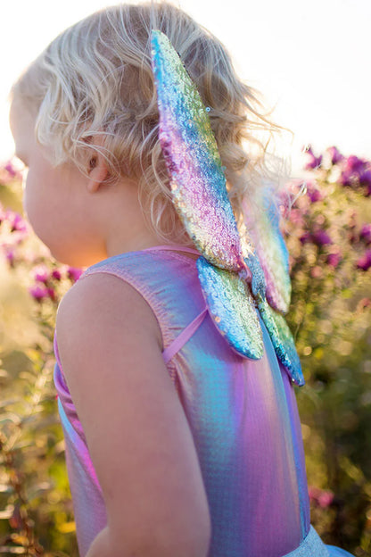 Rainbow Sequins Skirt, Wings, & Wand Set