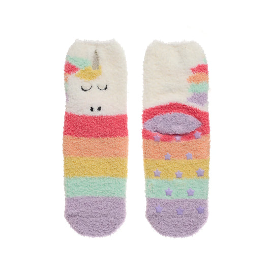 Rainbow Unicorn Cozy Slipper Socks