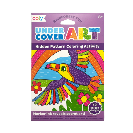Undercover Art Hidden Pattern Colouring Cards- Rainforest Fun