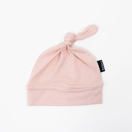 Bamboo Knotted Hat- Rose Quartz