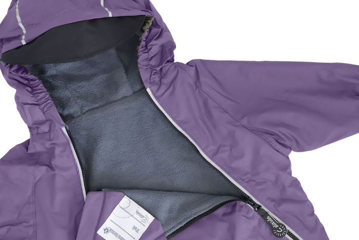 Fleece-Lined Rain Suit- Dark Lavender