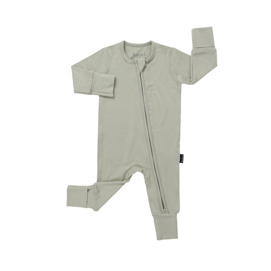 Bamboo Footless Zipper Sleeper- Sage