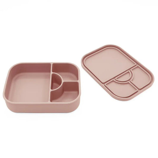 Divided Silicone Lunch Box- Soft Blush