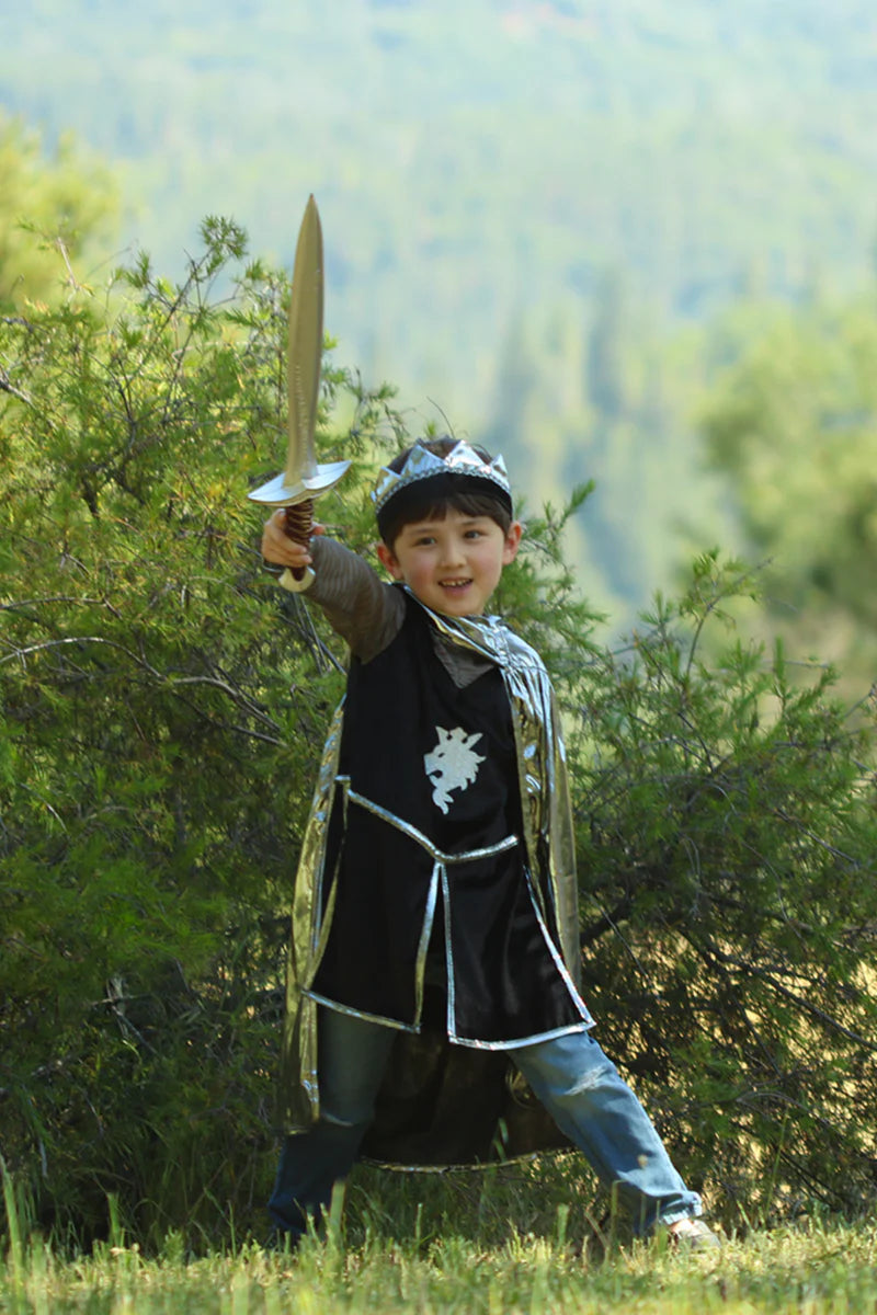 Silver Knight Tunic, Cape, & Crown Set