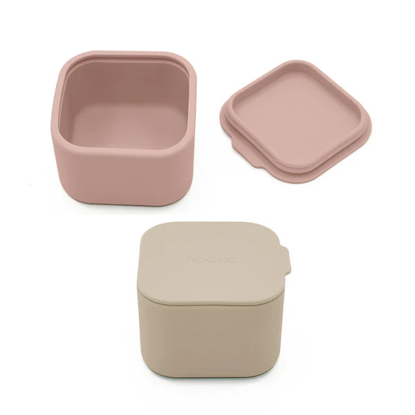 Silicone Mini Snack Containers- Soft Blush/Dust