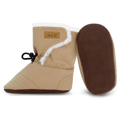 Stay-Put Winter Booties- Soft Brown