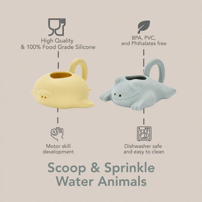 Silicone Scoop & Sprinkle Water Animals