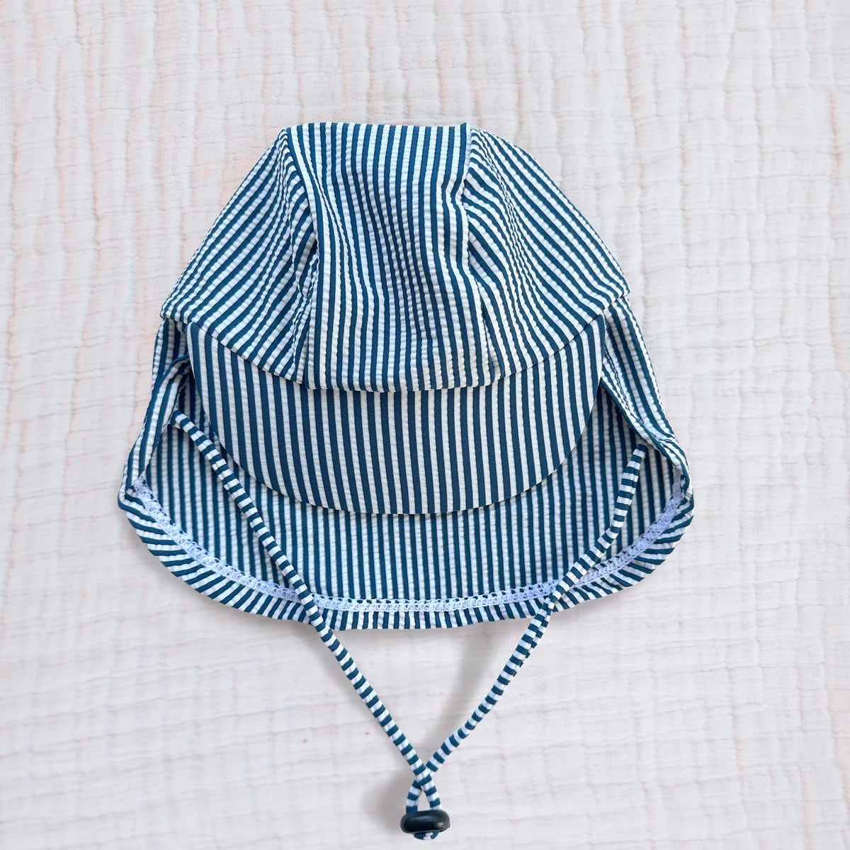Stretch Sunhat- Navy Seersucker
