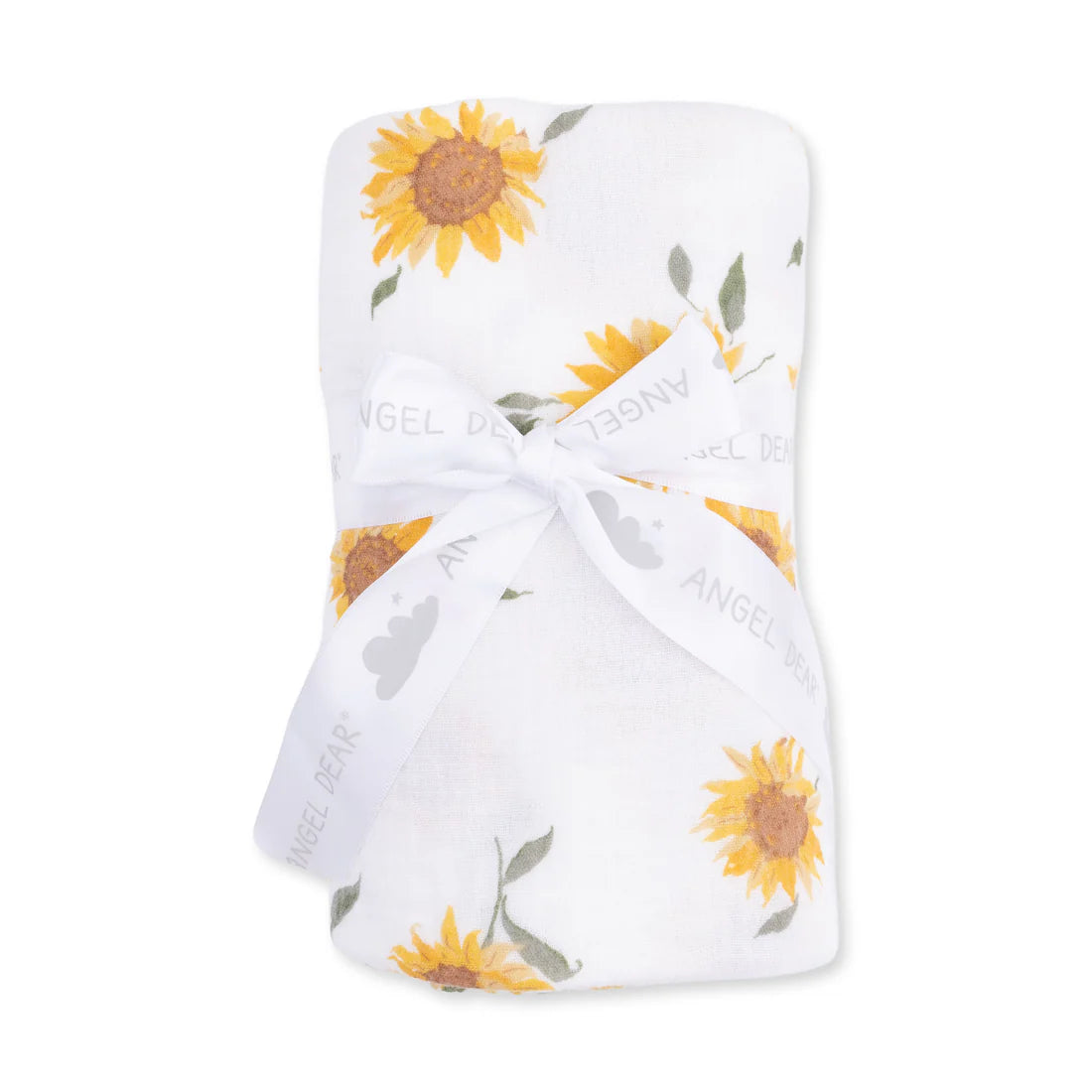 Cotton Muslin Swaddle Blanket- Baby Sunflowers