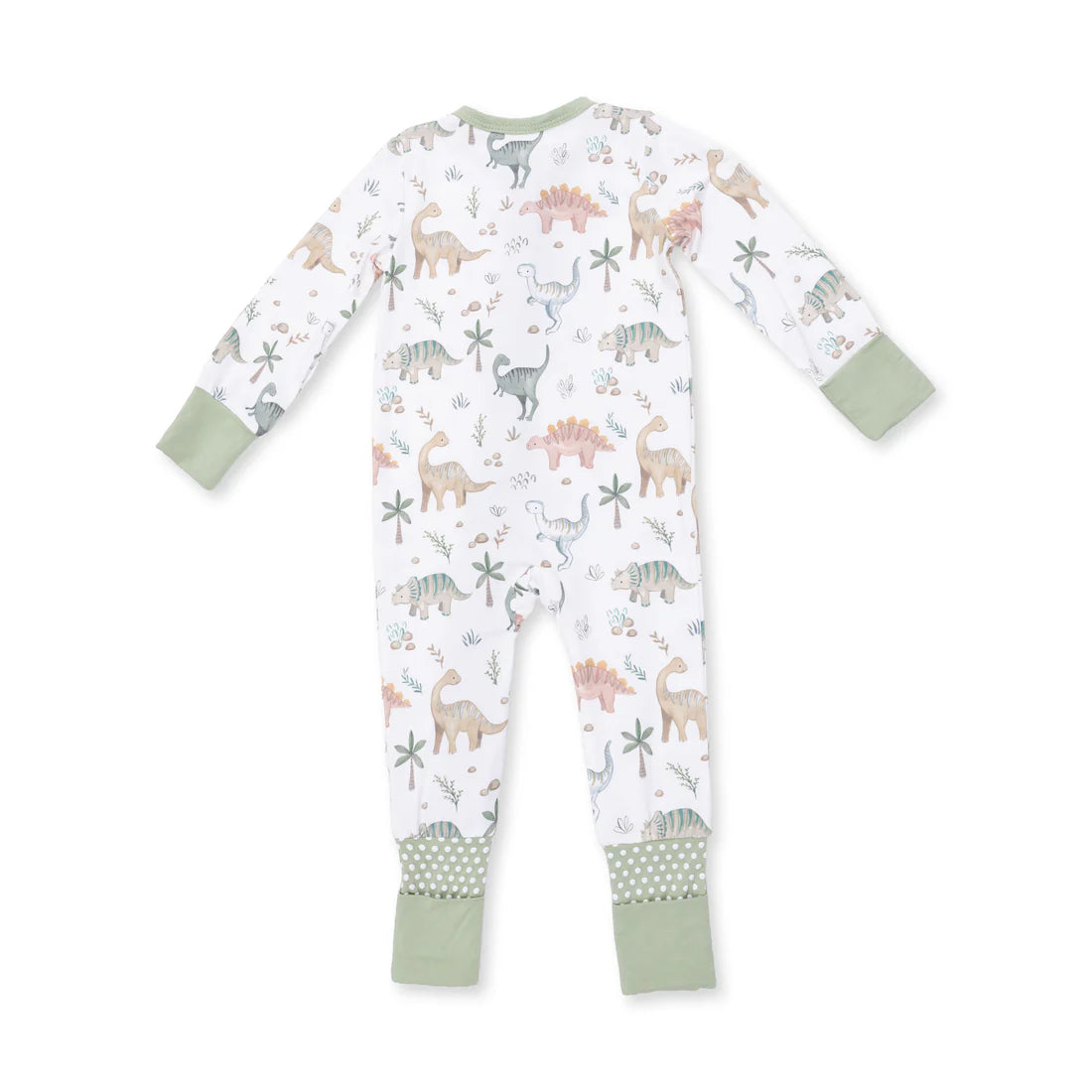 Convertible 2-Way Zipper Romper- Sweet Baby Dinos