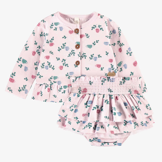 Blush Teacups Ruffle Set