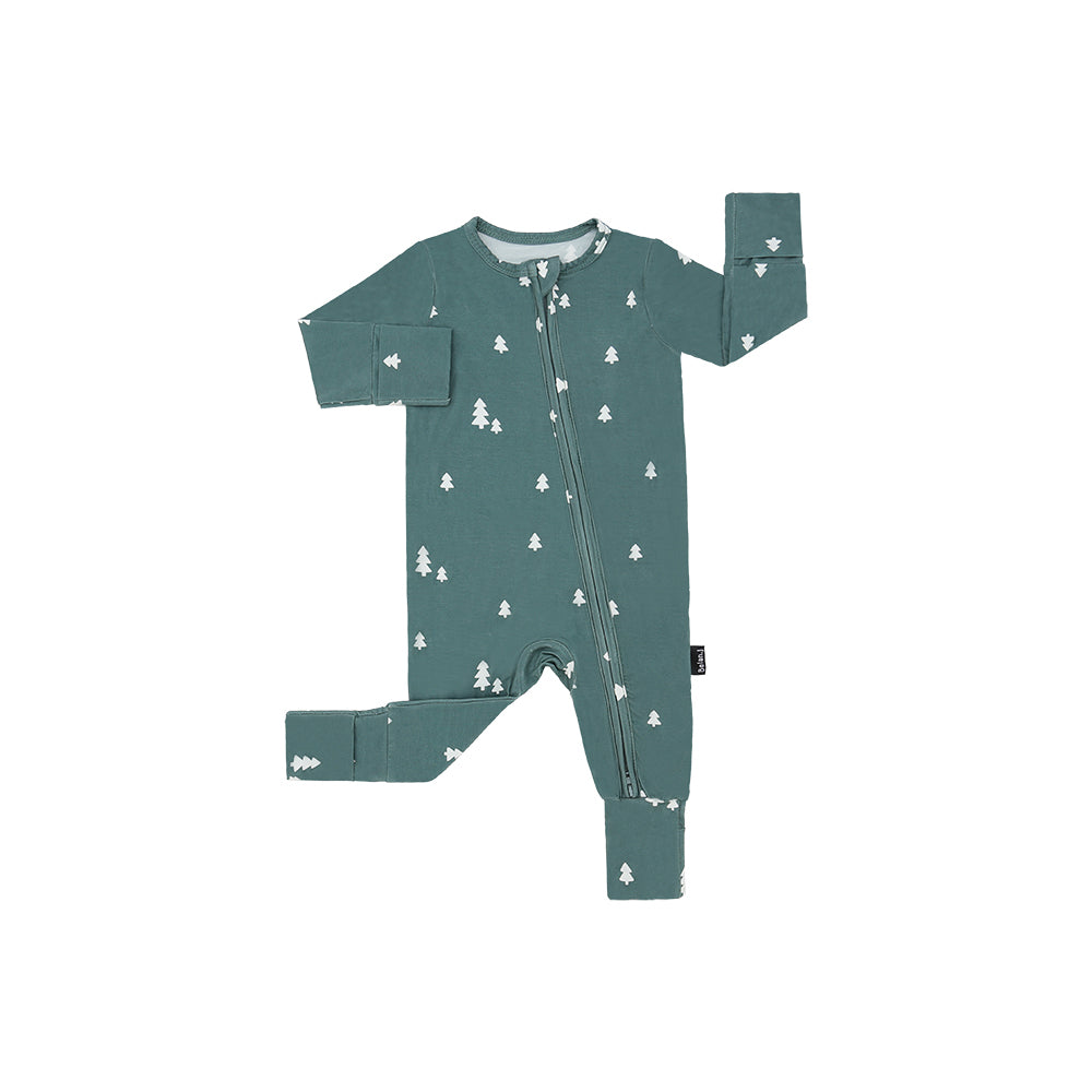 Bamboo Footless Zipper Sleeper- Tiny Trees