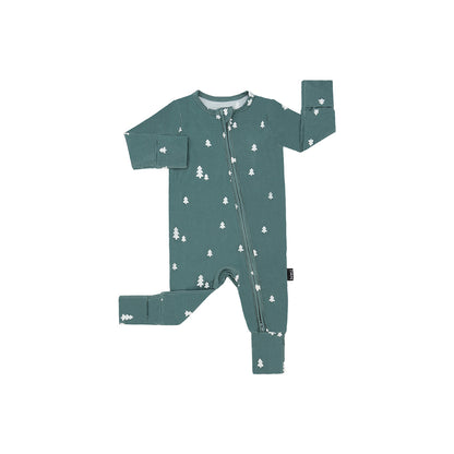 Bamboo Footless Zipper Sleeper- Tiny Trees