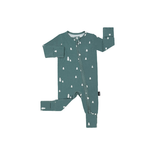Bamboo Footless Zipper Sleeper- Tiny Trees