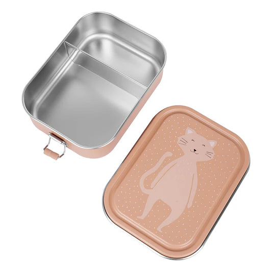 Divided Steel Lunch Box- Mrs. Cat