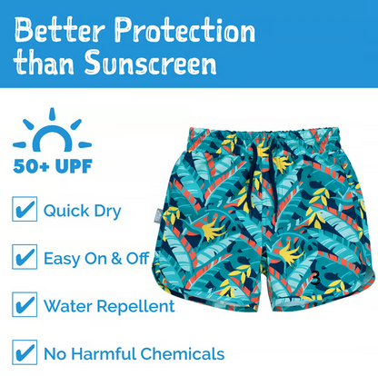 Kids Tropical UV Swim Shorts