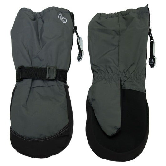 Long Cuff Winter Mitts- Charcoal