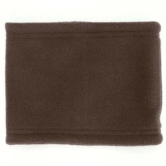 Double-Layer Fleece Tube Neckwarmer- Coffee