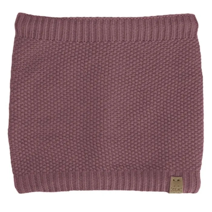 Plush-Lined Toddler Knit Neckwarmer- Rose