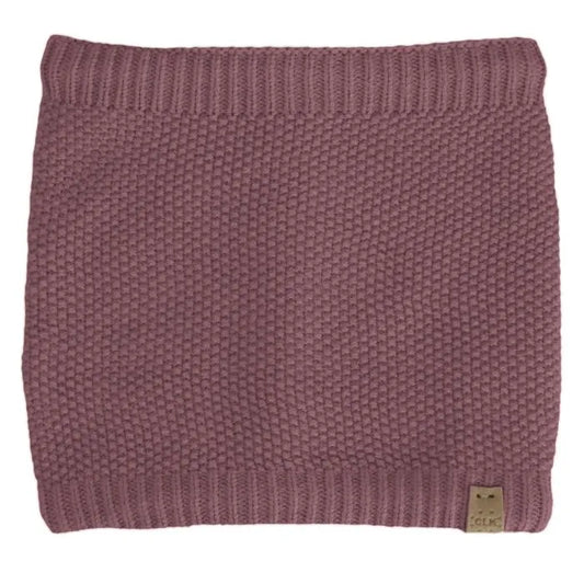 Plush-Lined Toddler Knit Neckwarmer- Rose