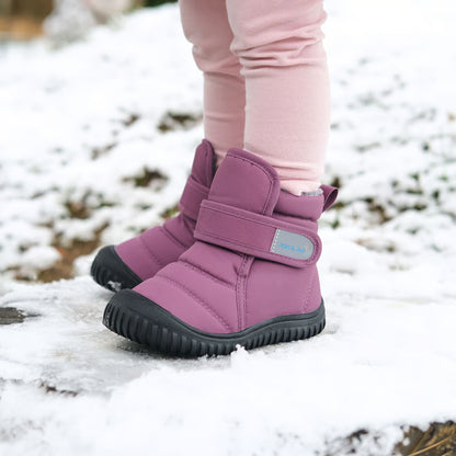 Kids Insulated Ankle Boots- Dark Plum