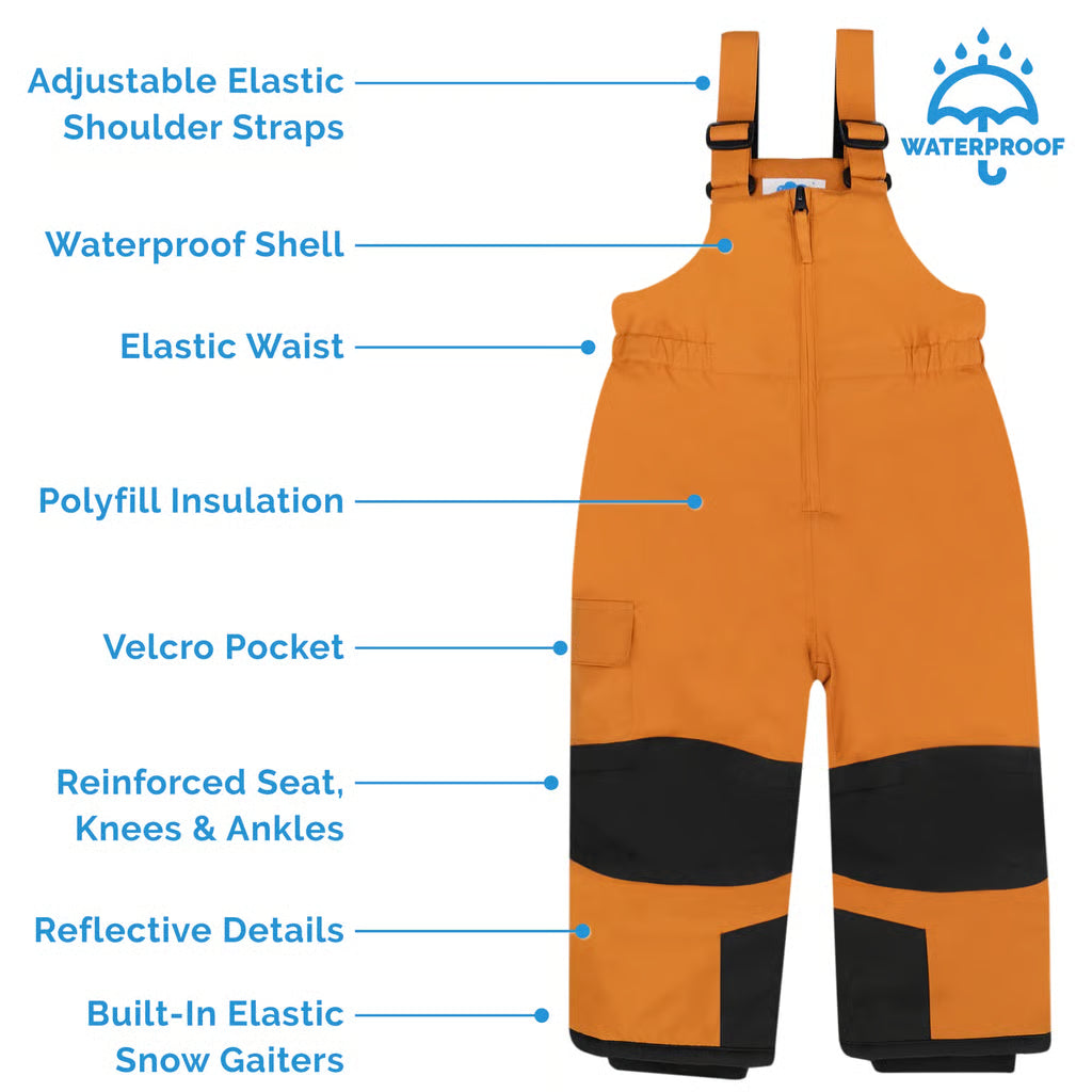 Toasty-Dry Snow Bib Pants- Dark Plum