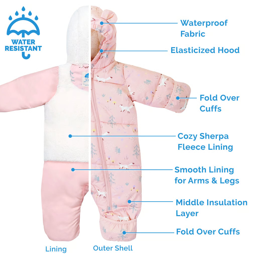 Toasty-Dry 1pc. Baby Snowsuit- Dark Spruce