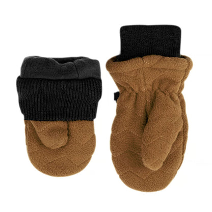 Fleece Cuff Mitts- Brown Bear