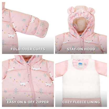 Toasty-Dry 1pc. Baby Snowsuit- Dark Spruce