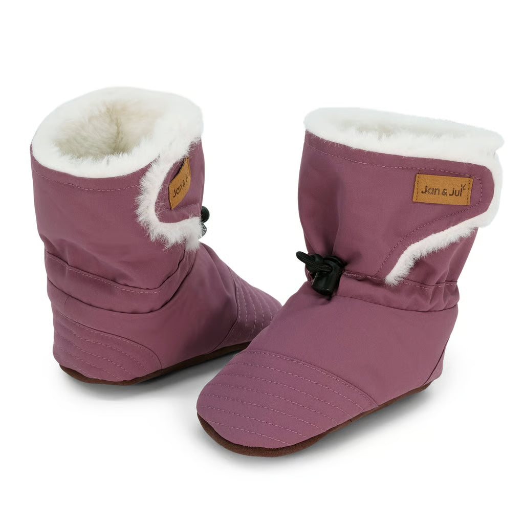 Stay-Put Winter Booties- Dark Plum