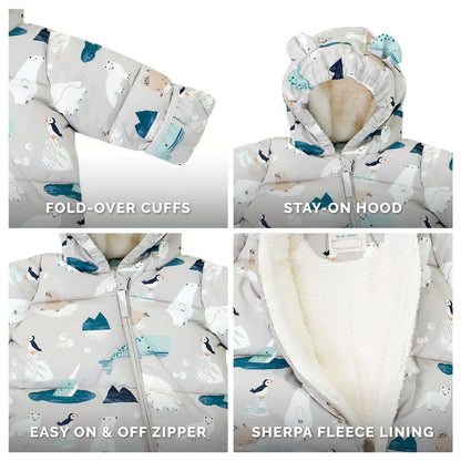 Toasty-Dry 1pc. Baby Snowsuit- Green Grove