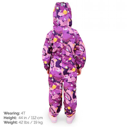 Fleece-Lined Rain Suit- Purple Dream