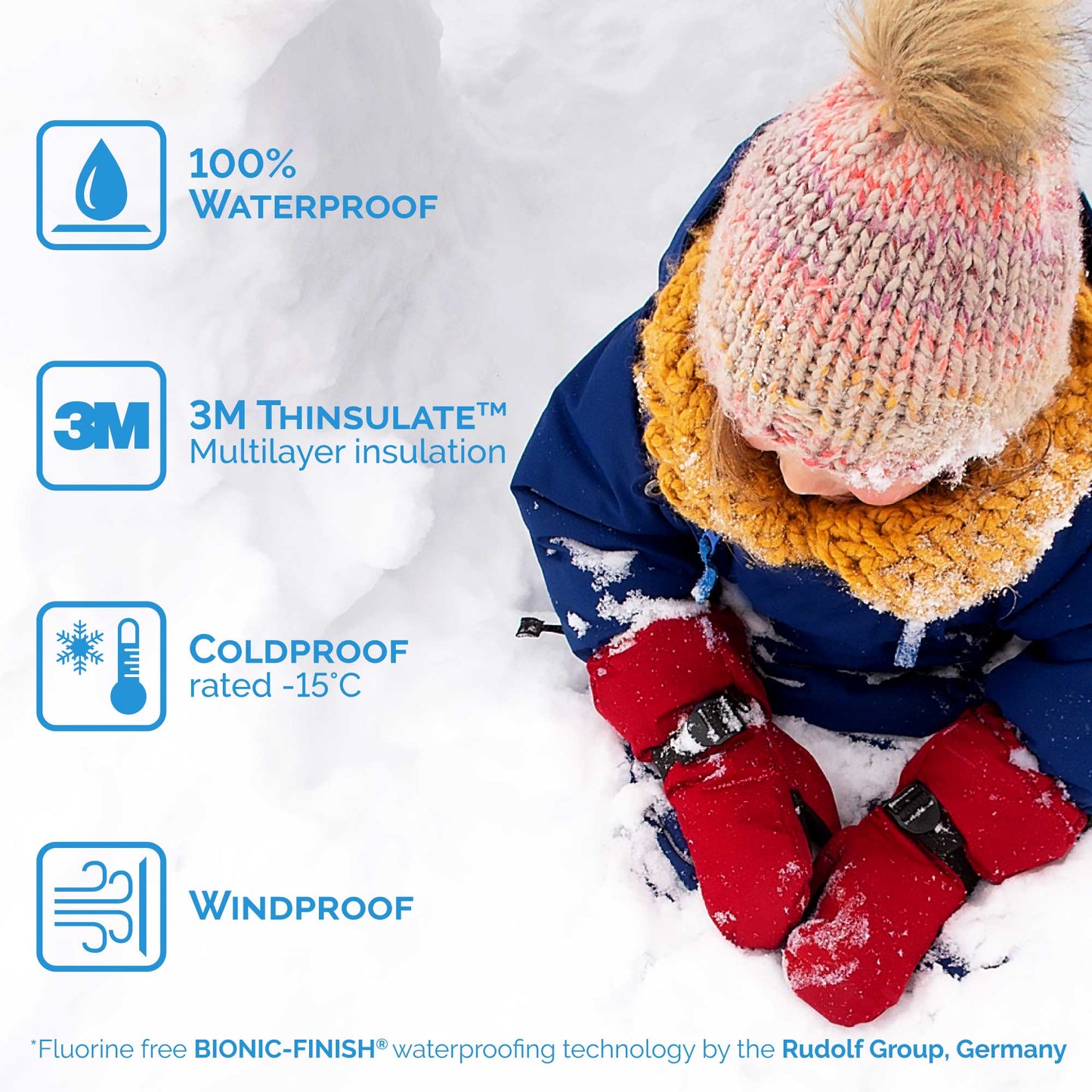 Toasty-Dry Waterproof Winter Mittens- Dark Plum
