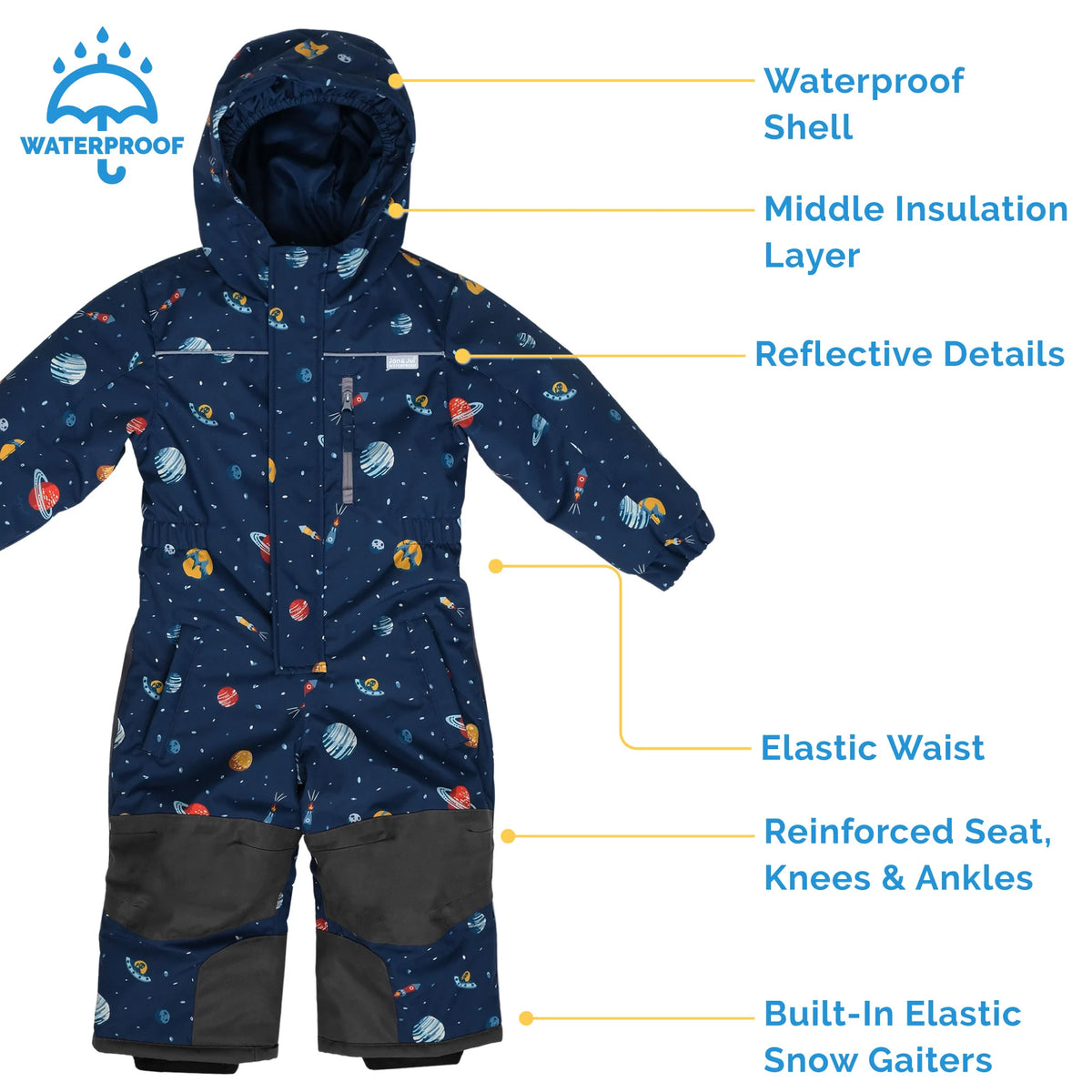 Toasty-Dry 1pc. Kids Snowsuit- Trailblazers