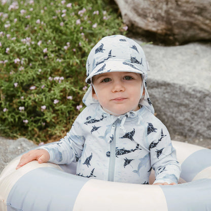 Sun Soft UV Baby Cap- Whale Play