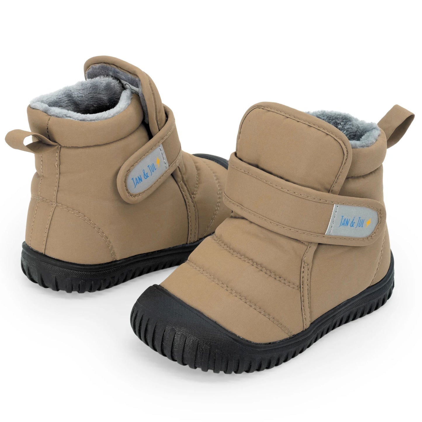 Kids Insulated Ankle Boots- Soft Brown