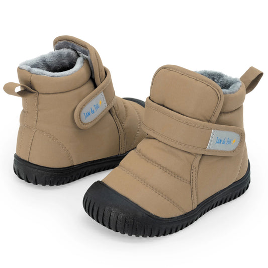 Kids Insulated Ankle Boots- Soft Brown