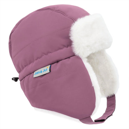 Toasty-Dry Trapper Hat- Dark Plum