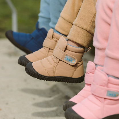 Kids Insulated Ankle Boots- Soft Brown