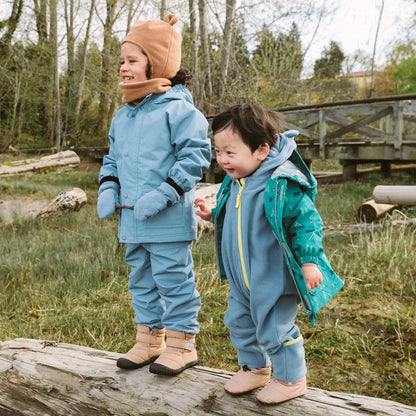 Kids Insulated Ankle Boots- Soft Brown