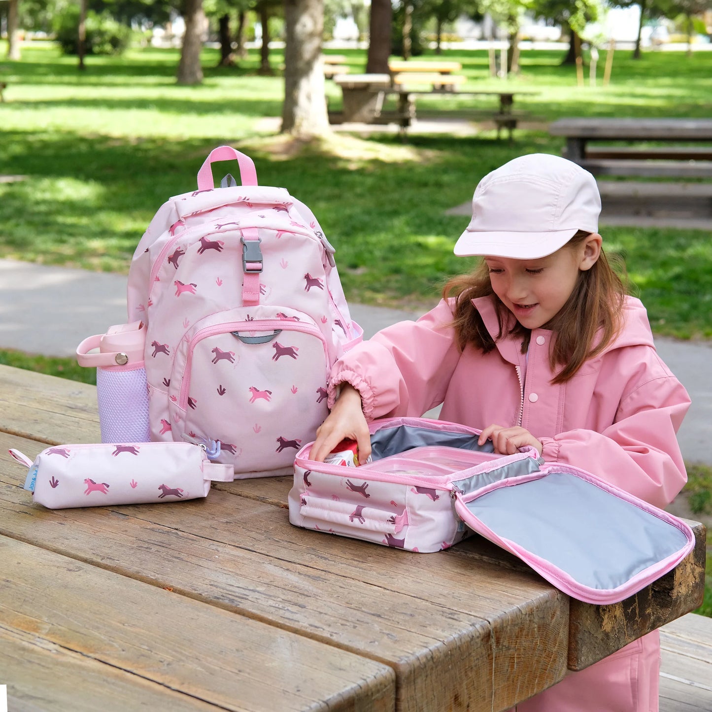 Kids Lunch Bag- Pink Ponies