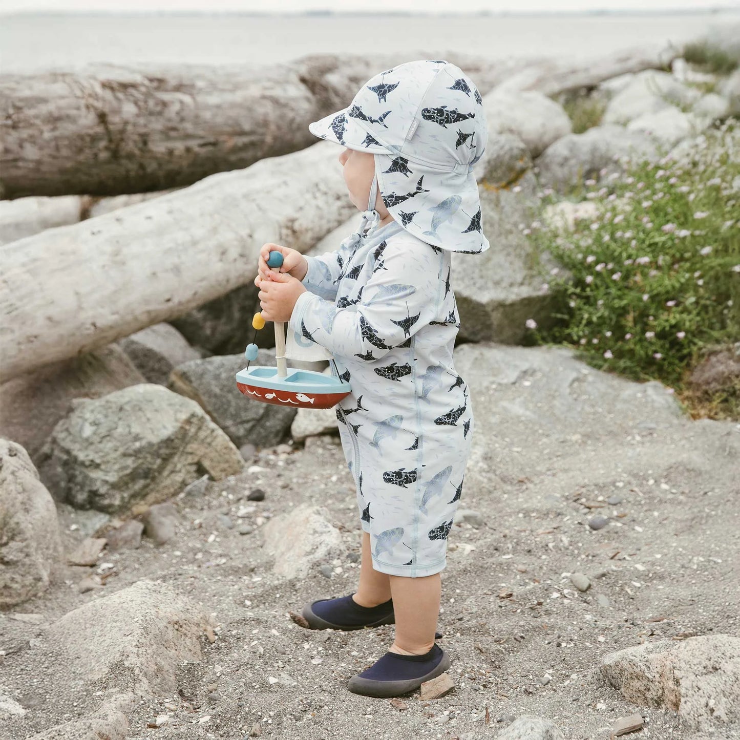 Sun & Splash UV Jumpsuit- Whale Play